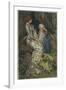 Merlin is Spellbound by His Lover Nimue-Eleanor Fortescue Brickdale-Framed Photographic Print