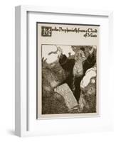 Merlin Prophesieth from Cloud of Mist, from 'The Story of Sir Launcelot and His Companions'-Howard Pyle-Framed Giclee Print