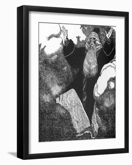 Merlin the Enchanter 'The Story of Sir Launcelot and His Companions' 1907 (Engraving)-Howard Pyle-Framed Giclee Print