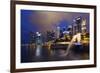 Merlion and Marina Bay Downtown Buildings, Singapore, Southeast Asia, Asia-Christian Kober-Framed Photographic Print