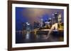 Merlion and Marina Bay Downtown Buildings, Singapore, Southeast Asia, Asia-Christian Kober-Framed Photographic Print