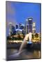 Merlion and Marina Bay Downtown Buildings, Singapore, Southeast Asia, Asia-Christian Kober-Mounted Photographic Print