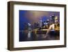 Merlion and Marina Bay Downtown Buildings, Singapore, Southeast Asia, Asia-Christian Kober-Framed Photographic Print