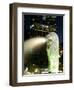 Merlion Fountain with Statue of Half Lion and Fish, with City Buildings Beyond, Southeast Asia-Richard Nebesky-Framed Photographic Print