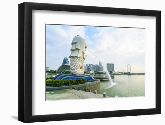 Merlion Statue, the National Symbol of Singapore and its Most Famous Landmark, Merlion Park-Fraser Hall-Framed Photographic Print