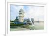 Merlion Statue, the National Symbol of Singapore and its Most Famous Landmark, Merlion Park-Fraser Hall-Framed Photographic Print