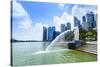 Merlion Statue, the National Symbol of Singapore and its Most Famous Landmark, Merlion Park-Fraser Hall-Stretched Canvas
