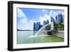 Merlion Statue, the National Symbol of Singapore and its Most Famous Landmark, Merlion Park-Fraser Hall-Framed Photographic Print