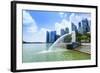 Merlion Statue, the National Symbol of Singapore and its Most Famous Landmark, Merlion Park-Fraser Hall-Framed Photographic Print