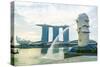 Merlion Statue, the National Symbol of Singapore and its Most Famous Landmark, Merlion Park-Fraser Hall-Stretched Canvas