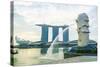 Merlion Statue, the National Symbol of Singapore and its Most Famous Landmark, Merlion Park-Fraser Hall-Stretched Canvas