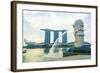 Merlion Statue, the National Symbol of Singapore and its Most Famous Landmark, Merlion Park-Fraser Hall-Framed Photographic Print