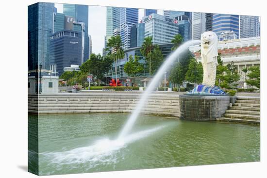 Merlion Statue, the National Symbol of Singapore and its Most Famous Landmark, Merlion Park-Fraser Hall-Stretched Canvas