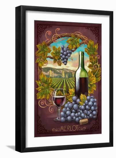 Merlot-Lantern Press-Framed Art Print