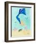 Mermaid and Sea Turtle I-Julie DeRice-Framed Art Print