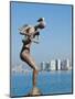 Mermaid Angel Playing Saxophone Sculpture on the Malecon, Puerto Vallarta, Jalisco, Mexico, North A-Michael DeFreitas-Mounted Photographic Print