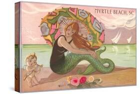 Mermaid at Myrtle Beach-null-Stretched Canvas