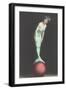 Mermaid Balanced on Ball-null-Framed Art Print