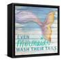 Mermaid Bath II-Elizabeth Medley-Framed Stretched Canvas