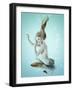 Mermaid Beautiful Magic Underwater Mythology Being Original Photo Compilation-khorzhevska-Framed Art Print