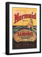 Mermaid Brand Smoked Sardines-null-Framed Art Print