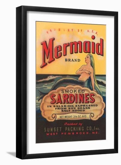 Mermaid Brand Smoked Sardines-null-Framed Art Print