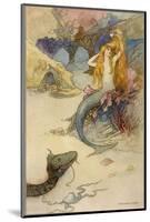 Mermaid Combing Her Hair-Warwick Goble-Mounted Photographic Print