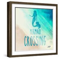 Mermaid Crossing-Julie DeRice-Framed Art Print