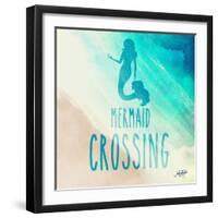 Mermaid Crossing-Julie DeRice-Framed Art Print