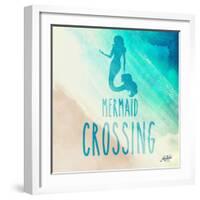 Mermaid Crossing-Julie DeRice-Framed Art Print