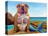 Mermaid Dog-Lucia Heffernan-Stretched Canvas