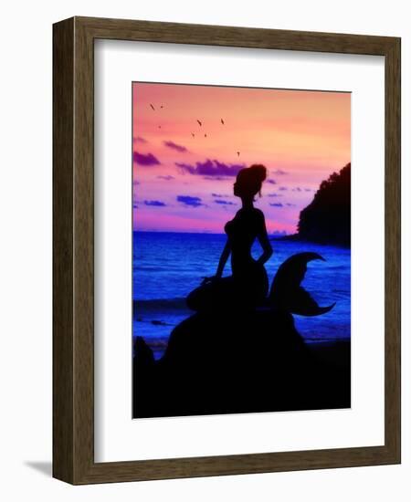 Mermaid Dreams-Julie Fain-Framed Art Print