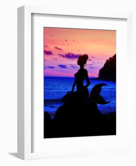 Mermaid Dreams-Julie Fain-Framed Art Print