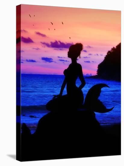 Mermaid Dreams-Julie Fain-Stretched Canvas