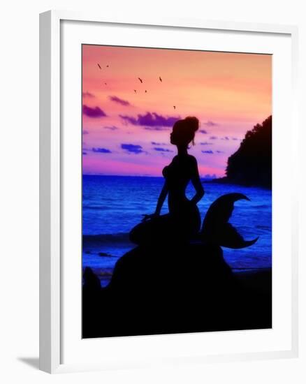 Mermaid Dreams-Julie Fain-Framed Art Print