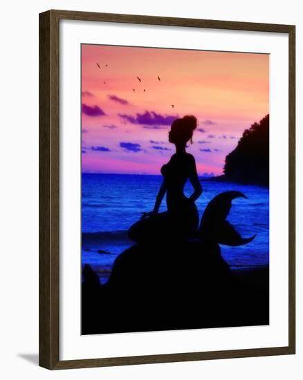 Mermaid Dreams-Julie Fain-Framed Art Print