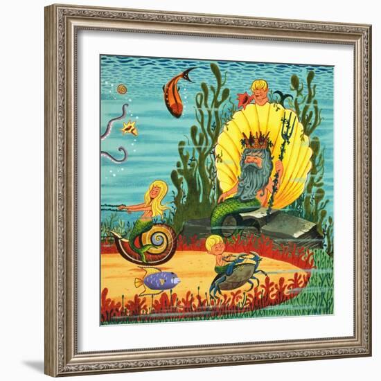 Mermaid Folk-null-Framed Giclee Print