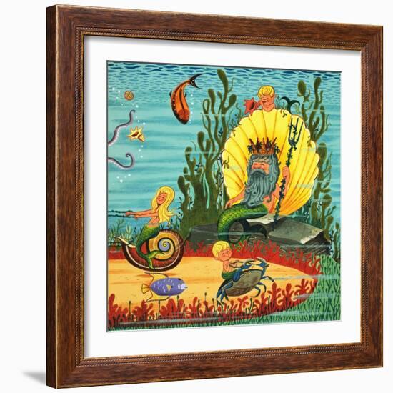 Mermaid Folk-null-Framed Giclee Print