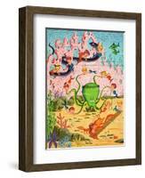 Mermaid Folk-English School-Framed Giclee Print