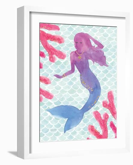 Mermaid Friends I-null-Framed Art Print