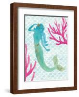 Mermaid Friends II-null-Framed Art Print