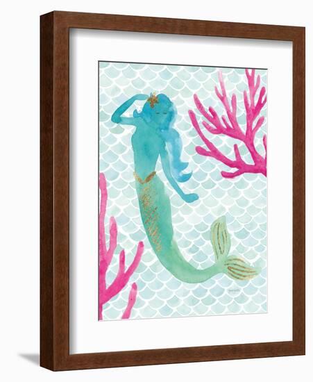 Mermaid Friends II-null-Framed Art Print