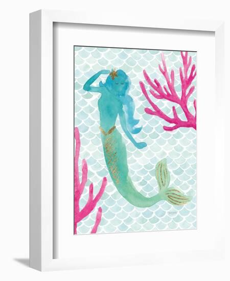 Mermaid Friends II-null-Framed Art Print