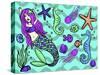 Mermaid & Friends-Lauren Ramer-Stretched Canvas
