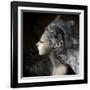 Mermaid Girl In An Unusual Headgear, A Hat-Lilun-Framed Art Print