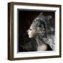 Mermaid Girl In An Unusual Headgear, A Hat-Lilun-Framed Art Print