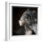 Mermaid Girl In An Unusual Headgear, A Hat-Lilun-Framed Art Print