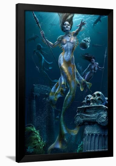 Mermaid Hunt-Tom Wood-Framed Poster