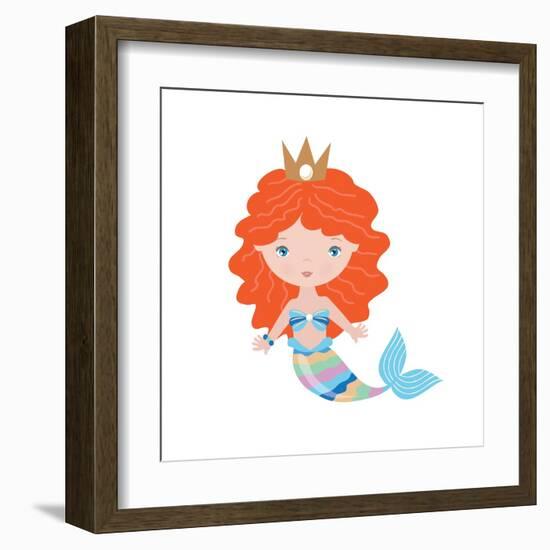 Mermaid Illustration-Svetlana Peskin-Framed Art Print