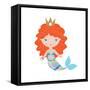 Mermaid Illustration-Svetlana Peskin-Framed Stretched Canvas